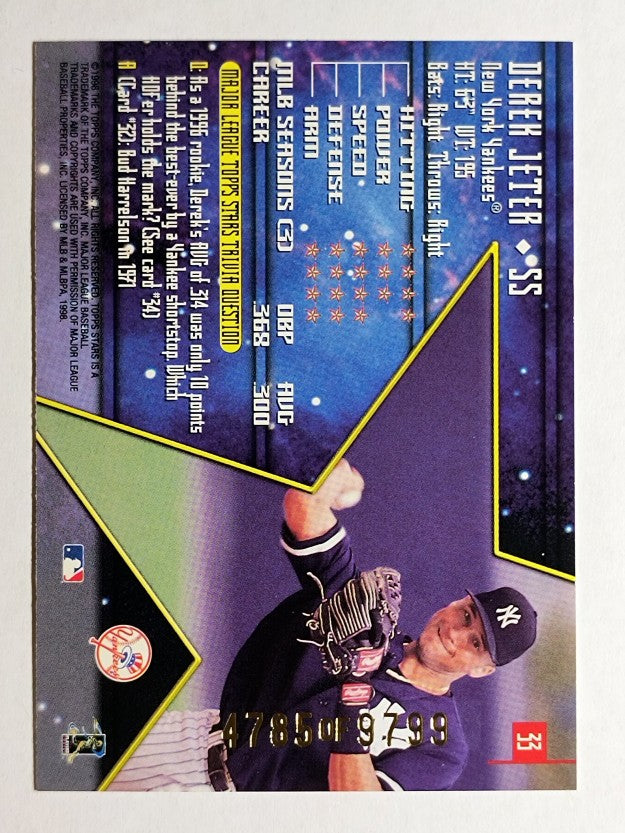 1998 Topps Stars #33 Derek Jeter