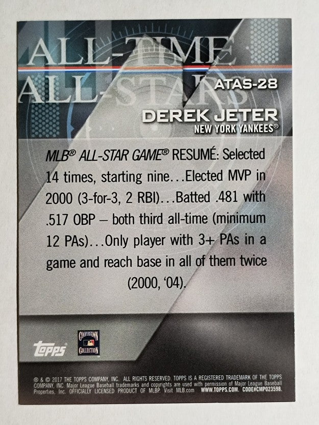2017 Topps All Time All Stars #ATAS28 Derek Jeter