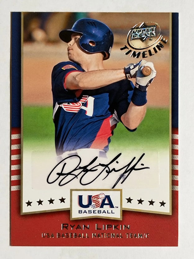 2008 Upper Deck Timeline Team USA Signatures #RL Ryan Lipkin