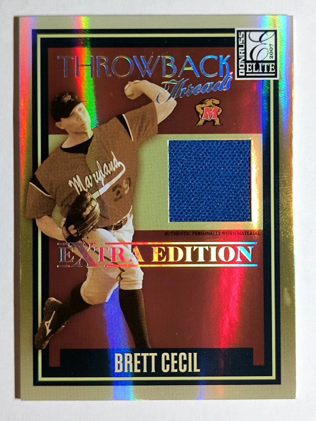 2007 Donruss Elite Extra Edition Throwback Threads #7 Brett Cecil /500