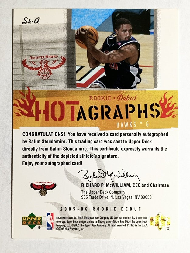 2005-06 Upper Deck Rookie Debut Hotagraphs #SSA Salim Stoudamire