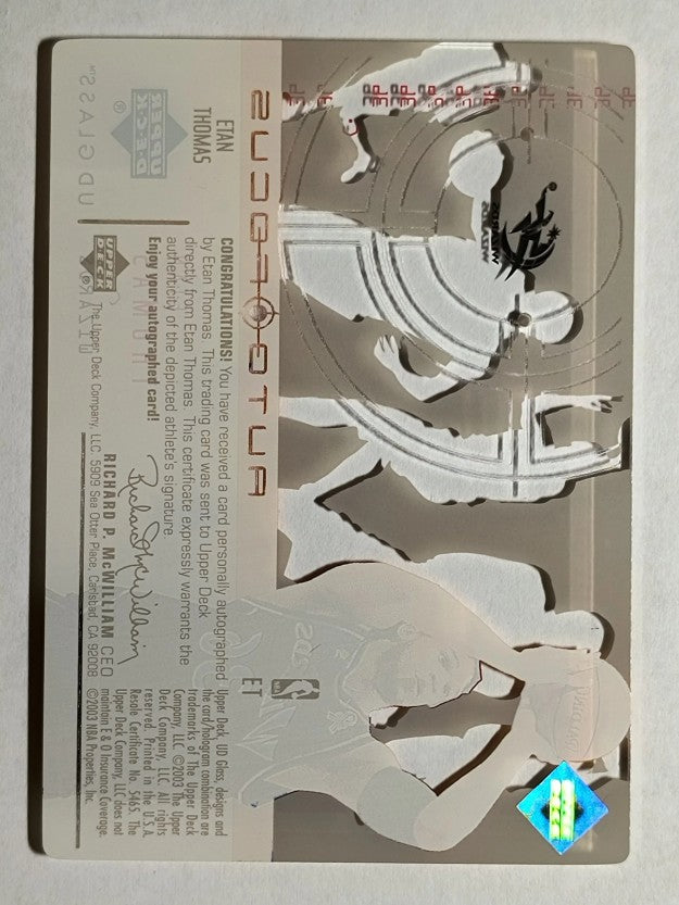2002-03 UD Glass Auto Focus #ET Etan Thomas