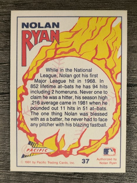 1991 Pacific Ryan Texas Express I #37 Nolan Ryan/Taking Batting Practice