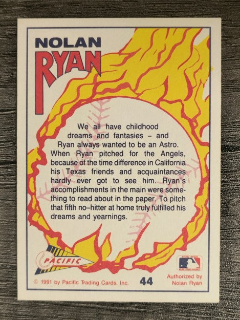 1991 Pacific Ryan Texas Express I #44 Nolan Ryan/A Dream Fulfilled