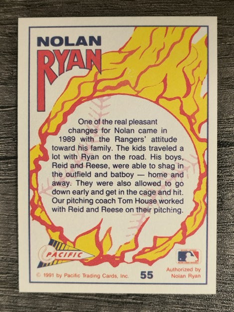 1991 Pacific Ryan Texas Express I #55 Nolan Ryan/Pleasant Change for Nolan
