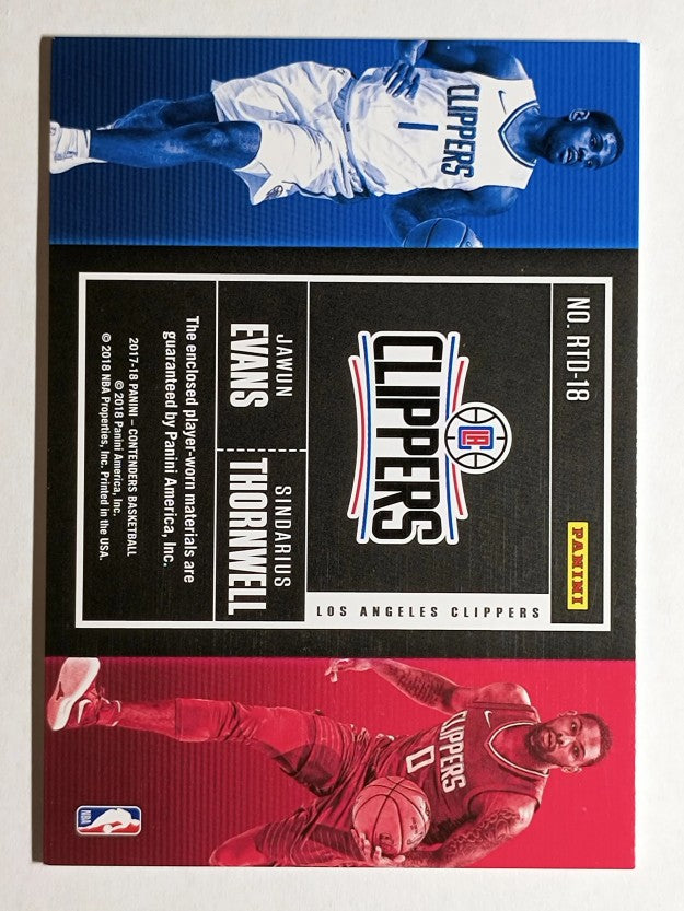 2017-18 Contenders Rookie Ticket Dual Swatches Sindarius Thornwell/Jawun Evans