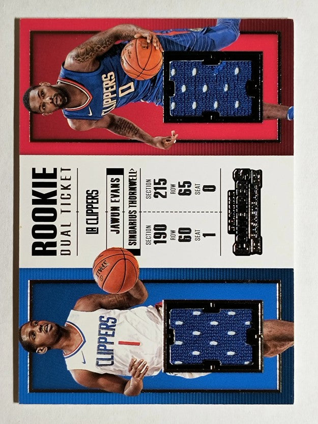 2017-18 Contenders Rookie Ticket Dual Swatches Sindarius Thornwell/Jawun Evans