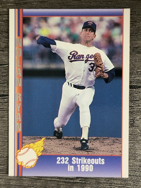 1991 Pacific Ryan Texas Express I #73 Nolan Ryan/232 Strikeouts in 1990