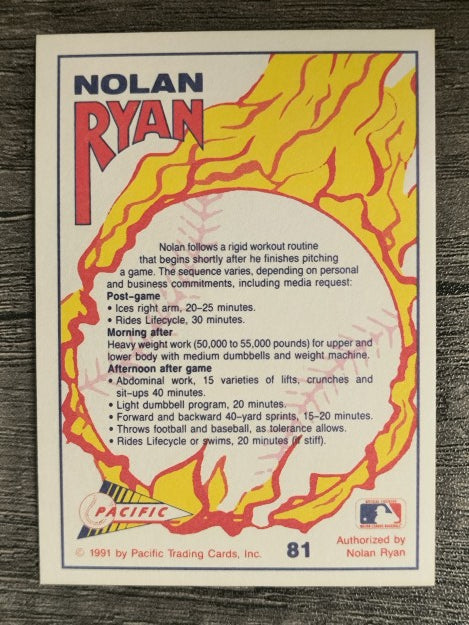 1991 Pacific Ryan Texas Express I #81 Nolan Ryan/Ryan's Routine