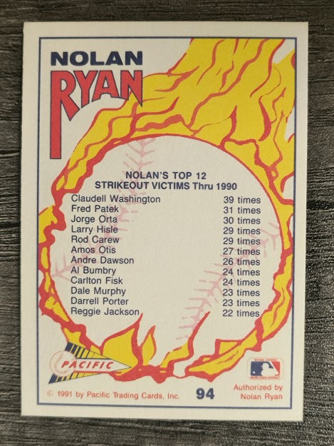1991 Pacific Ryan Texas Express I #94 Nolan Ryan/The Glare