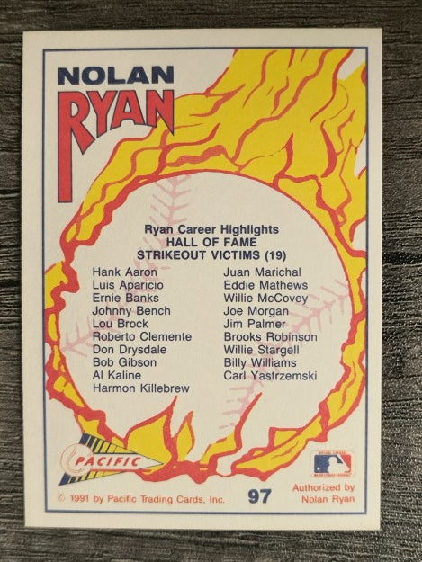 1991 Pacific Ryan Texas Express I #97 Nolan Ryan/A New Ball for Nolan