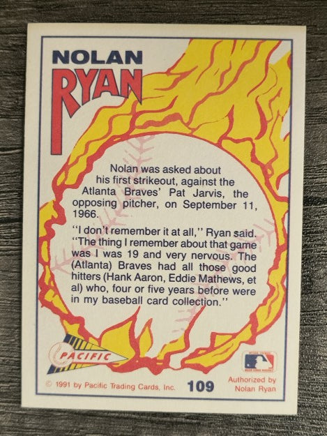 1991 Pacific Ryan Texas Express I #109 Nolan Ryan/Nolan Interviews