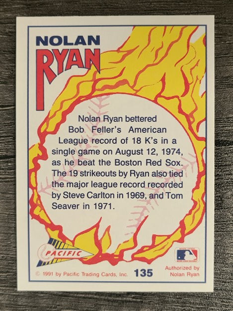 1992 Pacific Ryan Texas Express II #135 Nolan Ryan/Bob Feller/Pure Speed