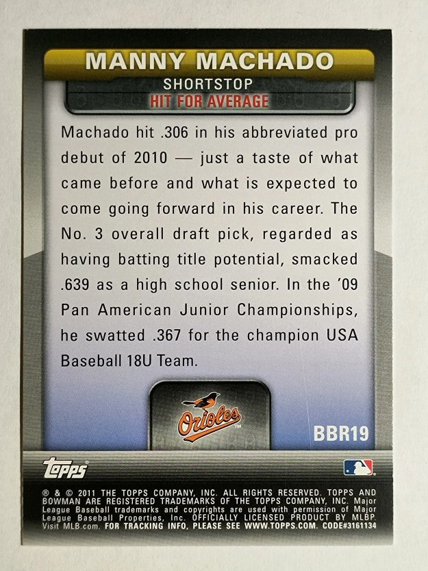 2011 Bowman Bowman's Brightest #BBR19 Manny Machado