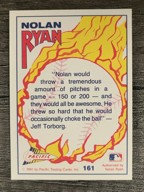 1992 Pacific Ryan Texas Express II #161 Nolan Ryan/Awesome Heat