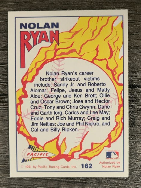 1992 Pacific Ryan Texas Express II #162 Nolan Ryan/Brotherly Love