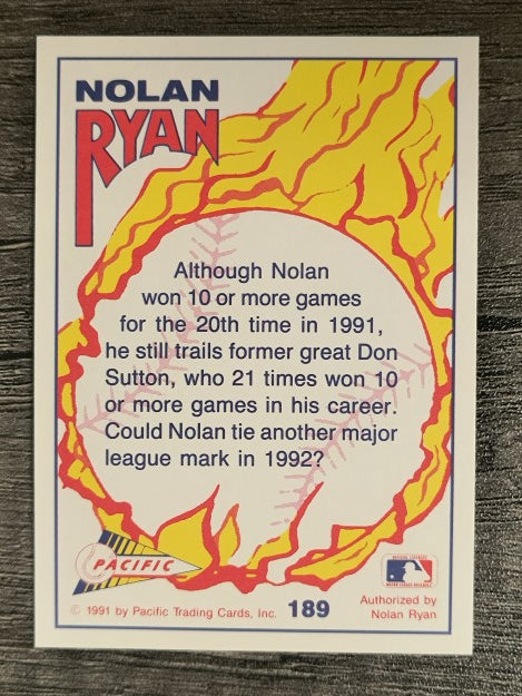 1992 Pacific Ryan Texas Express II #189 Nolan Ryan/Trails Don Sutton