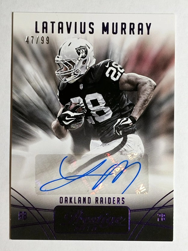 2015 Prestige Autographs #1 Latavius Murray/99