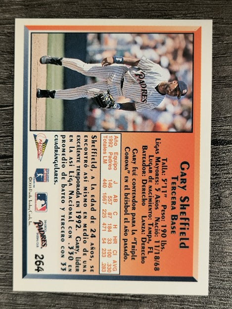 1993 Pacific Spanish #264 Gary Sheffield