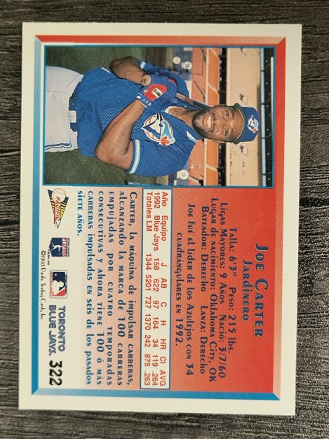 1993 Pacific Spanish #322 Joe Carter