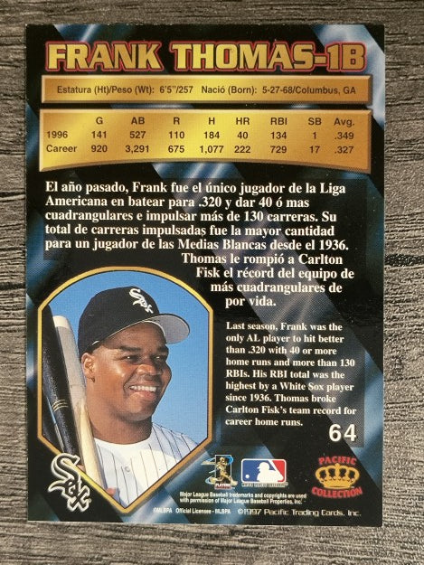 1997 Pacific #64 Frank Thomas