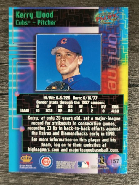1998 Pacific Online #157A K.Wood Pitching Close-Up