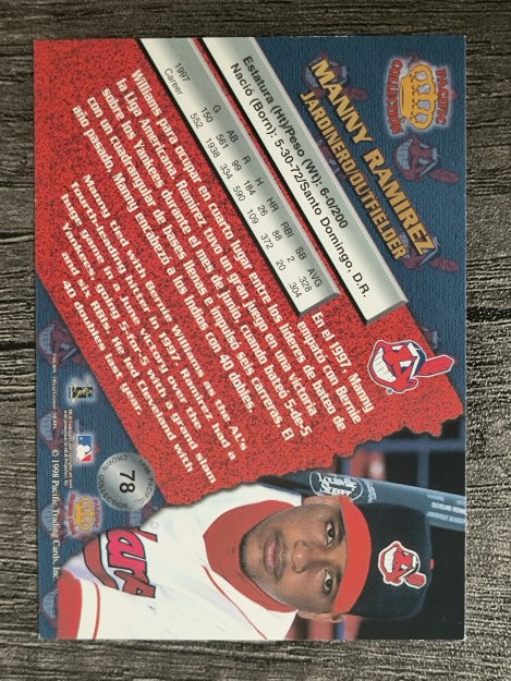 1998 Pacific Silver #78 Manny Ramirez