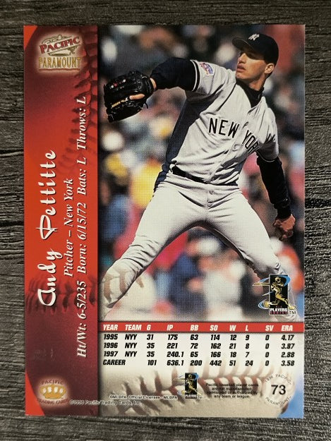 1998 Paramount #73 Andy Pettitte