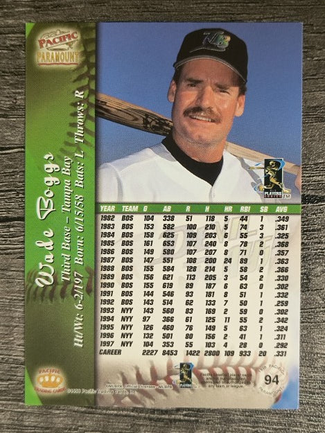 1998 Paramount #94 Wade Boggs