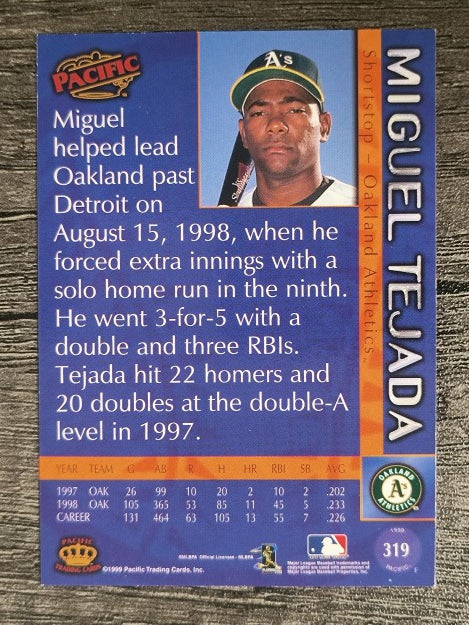 1999 Pacific #319 Miguel Tejada