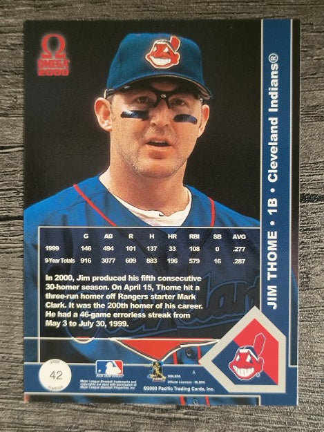2000 Pacific Omega #42 Jim Thome