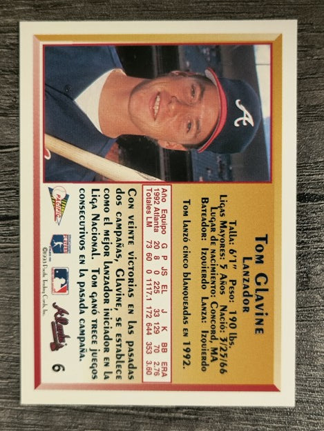 1993 Pacific Spanish #6 Tom Glavine