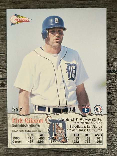 1994 Pacific #217 Kirk Gibson
