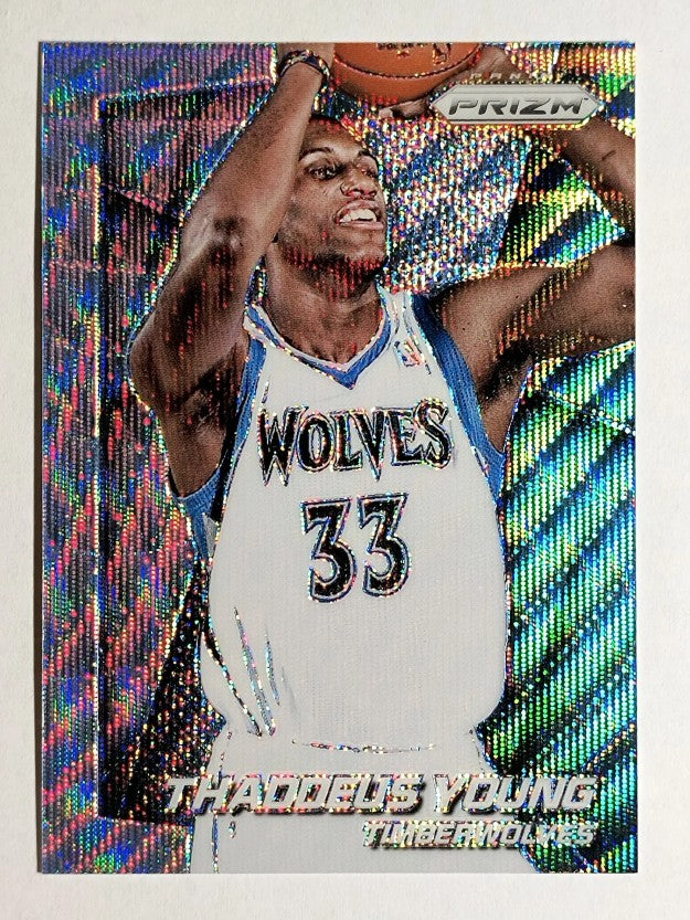 2014-15 Panini Prizm Prizms Blue Wave #14 Thaddeus Young