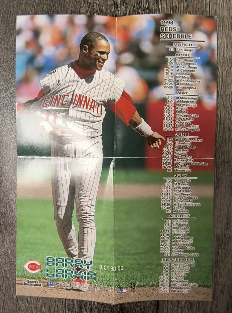 1998 Sports Illustrated Opening Day Mini Posters #OD8 Barry Larkin