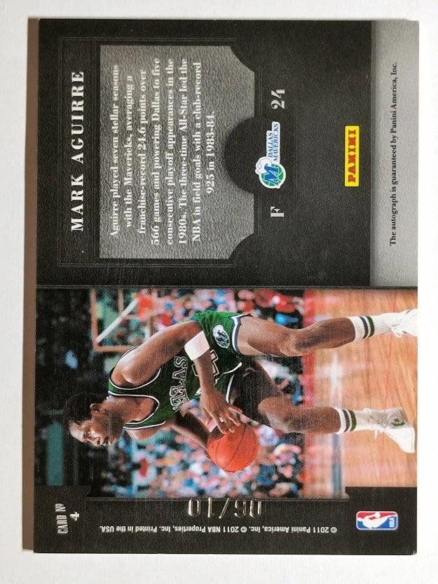 2010-11 Elite Black Box Elite Series Signatures #4 Mark Aguirre/10