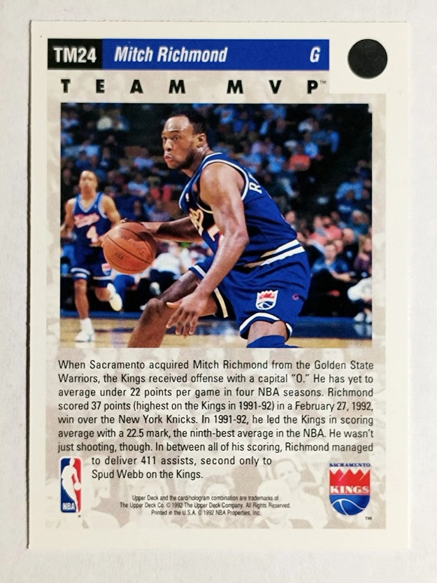 1992-93 Upper Deck Team MVPs #TM24 Mitch Richmond