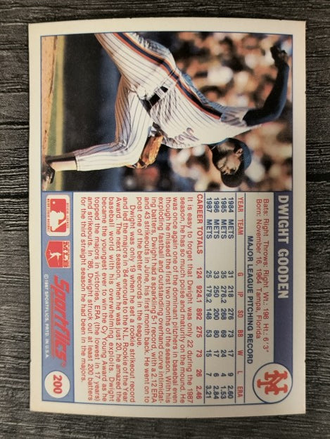 1988 Sportflics #200 Dwight Gooden