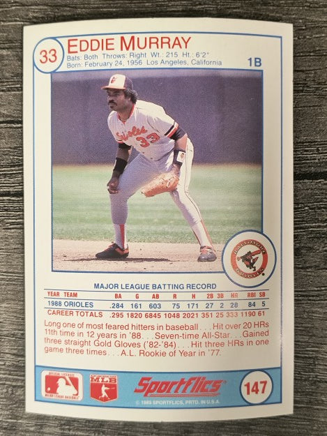 1989 Sportflics #147 Eddie Murray