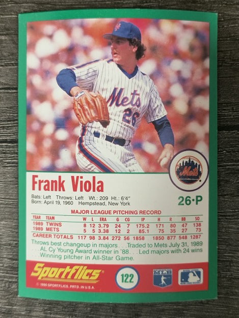 1990 Sportflics #122 Frank Viola