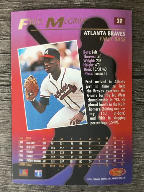 1994 Sportflics #32 Fred McGriff