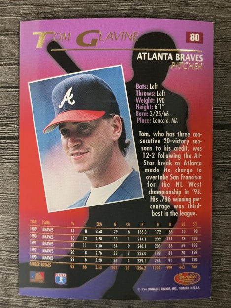 1994 Sportflics #80 Tom Glavine