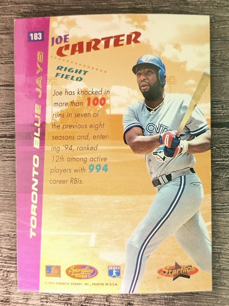 1994 Sportflics #183 Joe Carter SF