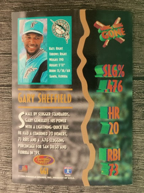 1994 Sportflics Rookie/Traded Going Going Gone #GG1 Gary Sheffield