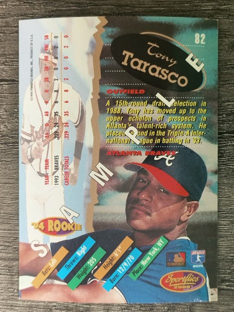 1994 Sportflics Rookie/Traded Samples #82 Tony Tarasco