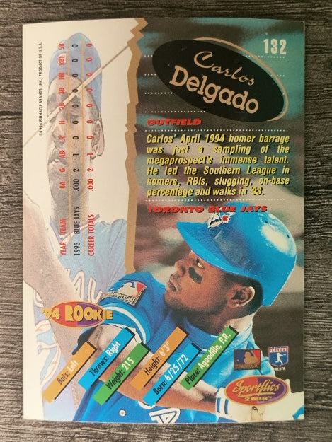 1994 Sportflics Rookie/Traded #132 Carlos Delgado