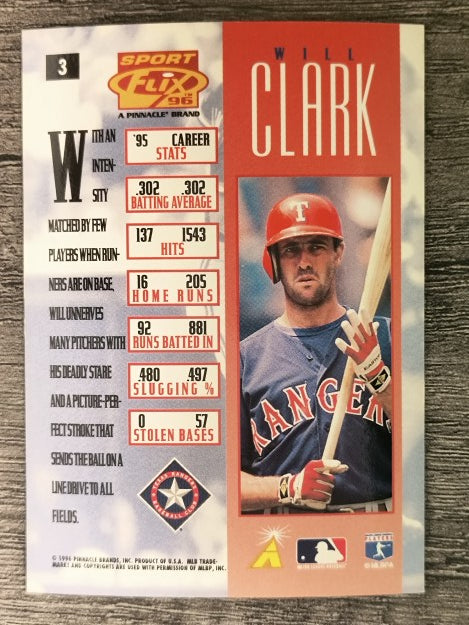 1996 Sportflix #3 Will Clark
