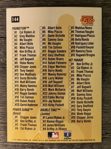 1996 Sportflix #144 Cal Ripken CL