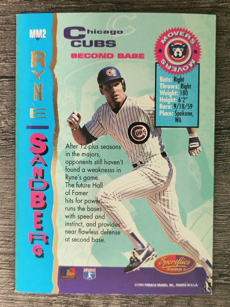 1994 Sportflics Movers #MM2 Ryne Sandberg (EX)