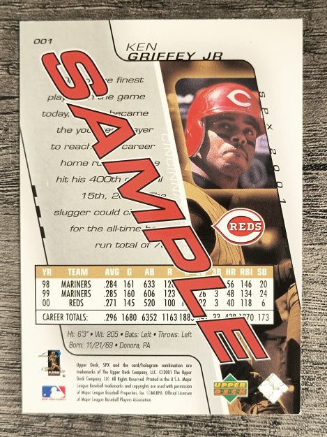 2001 SPx Samples #001 Ken Griffey Jr.